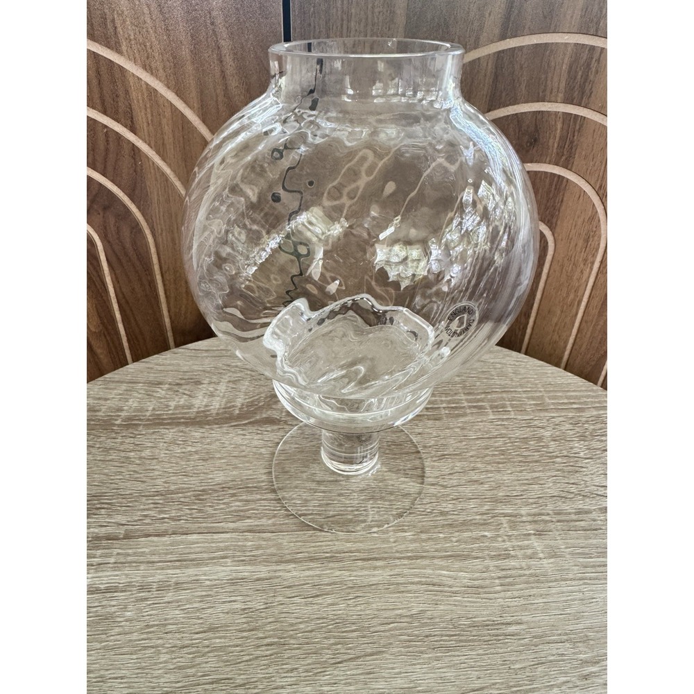 VTG Dartington FT231 Victoria Candlelamp Ripple two-piece hurricane lamp